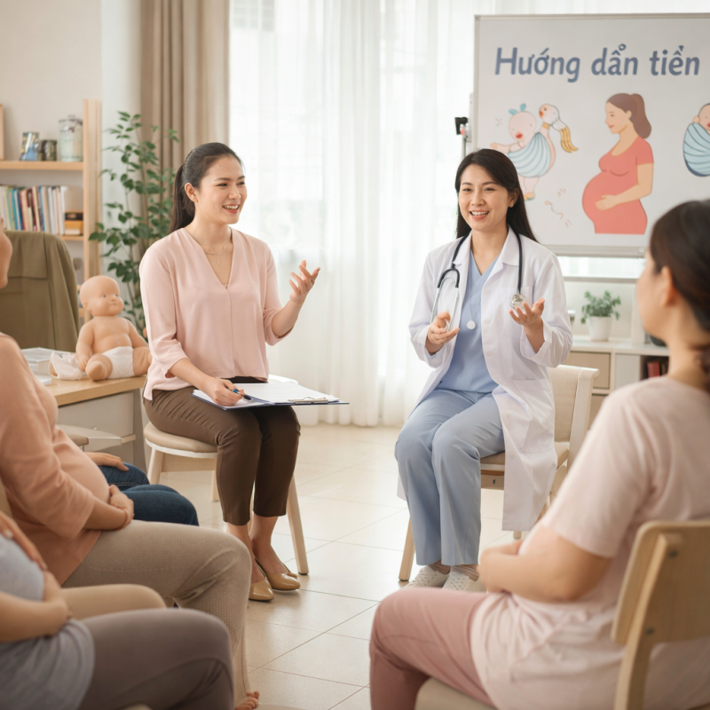 Lớp học tiền sản và tư vấn tâm lý – Hướng khởi nghiệp nhân văn trong lĩnh vực chăm sóc gia đình