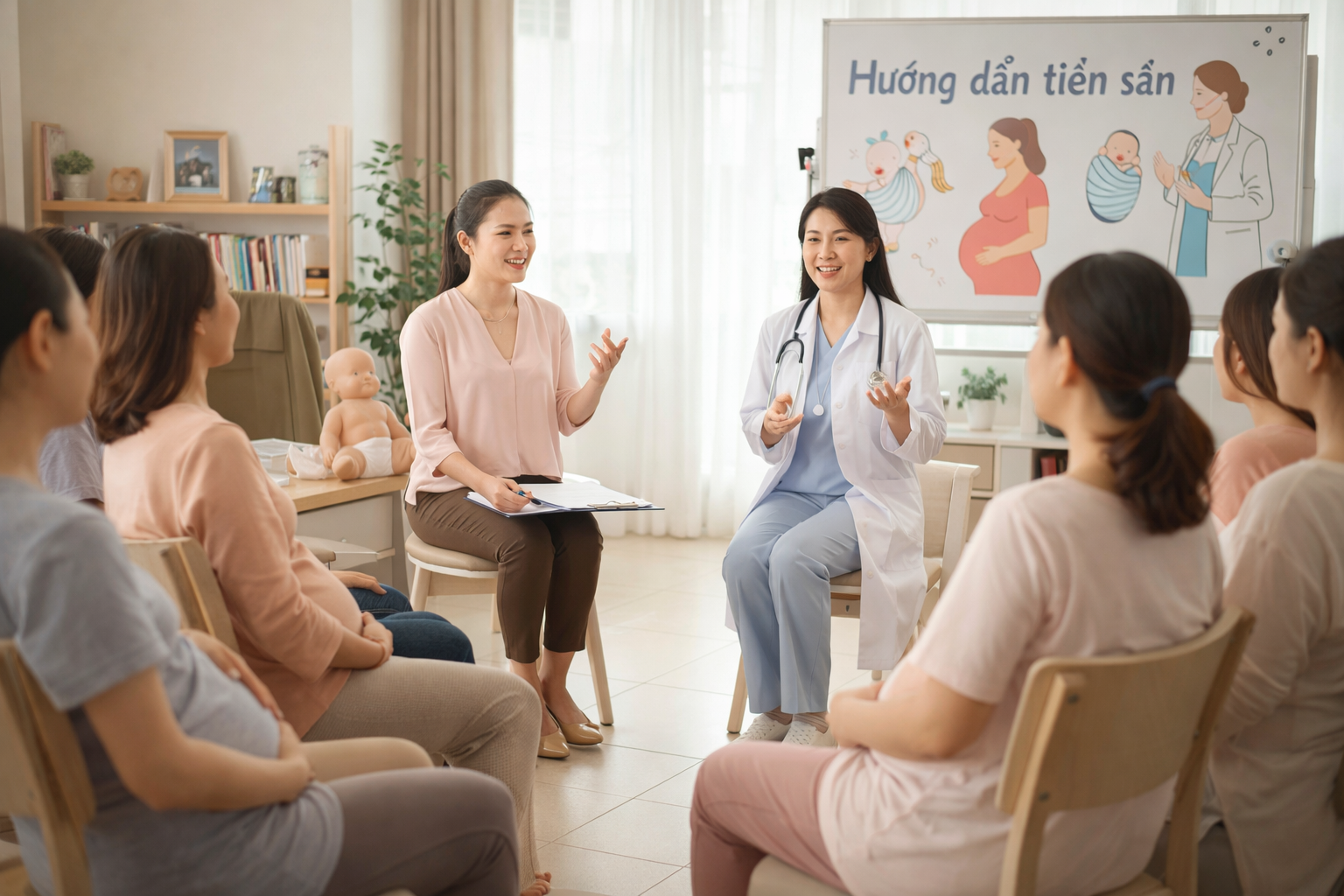 Lớp học tiền sản và tư vấn tâm lý – Hướng khởi nghiệp nhân văn trong lĩnh vực chăm sóc gia đình