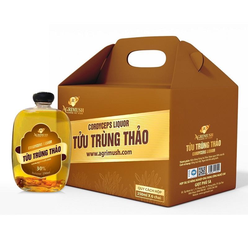 Rượu Đông Trùng Hộp 6 chai 250ml